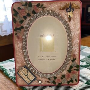 Nurse  Floral and Pink Accent Frame